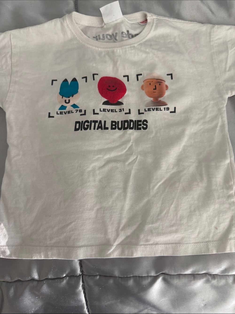 Digital Buddies White Kids Graphic Tee